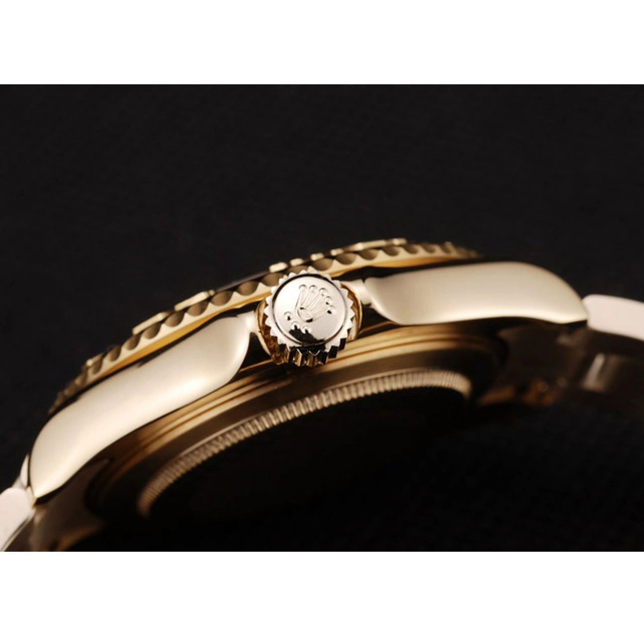 Aaa replica watch Dial Gold Master Rolex Bezel Yacht Gold 98232 0825
